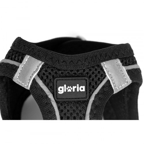 Hundesele Gloria Trek Star L - Sort (hals 33,4-35 cm, bryst 51-52 cm)