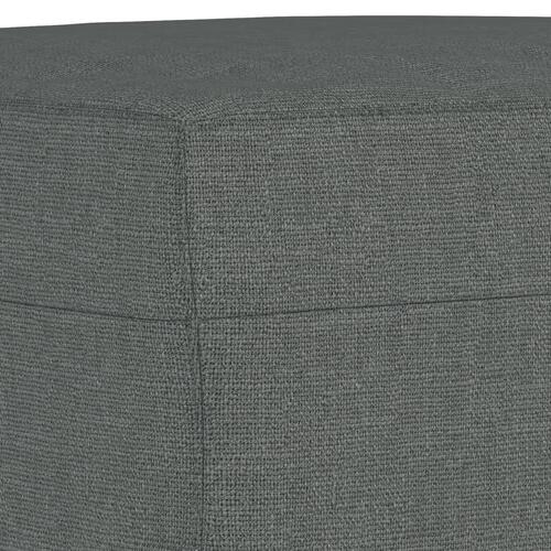 Sofastol med fodskammel 60 cm stof Mørkegrå