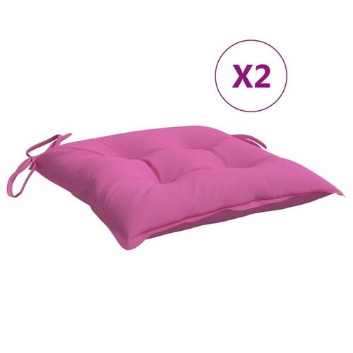 Stolehynder 2 stk. 50x50x7 cm oxfordstof pink