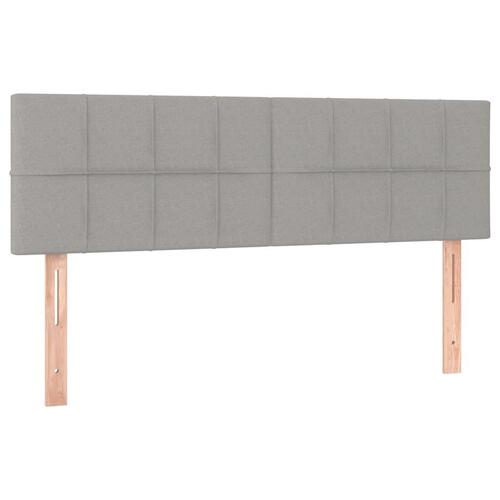 Sengegavle 2 stk. 72x5x78/88 cm stof lysegrå