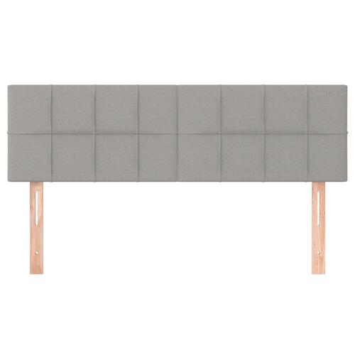 Sengegavle 2 stk. 72x5x78/88 cm stof lysegrå