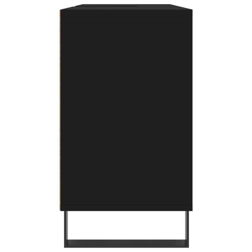 Badeværelsesskab 80x33x60 cm konstrueret træ sort