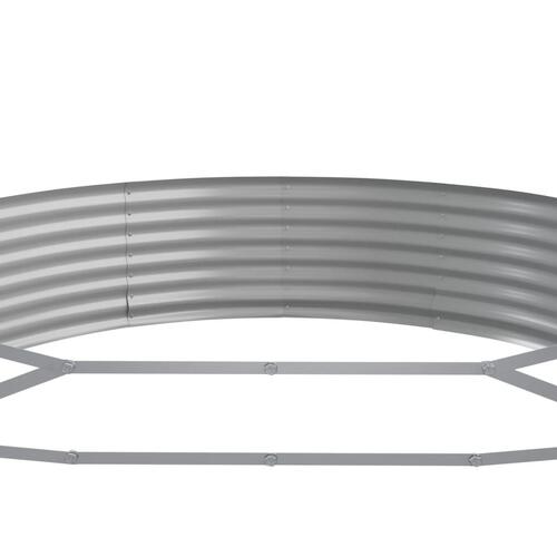 Plantekasse 600x140x36 cm pulverlakeret stål grå