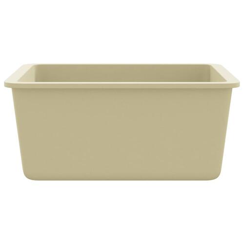 Køkkenvask granit enkelt vask beige