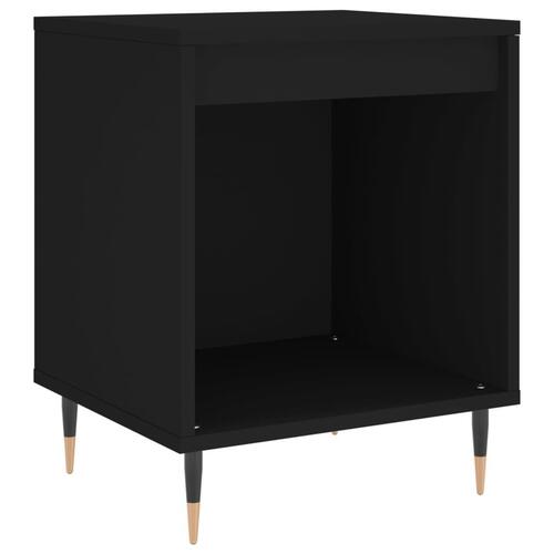 Sengebord 40x35x50 cm konstrueret træ sort