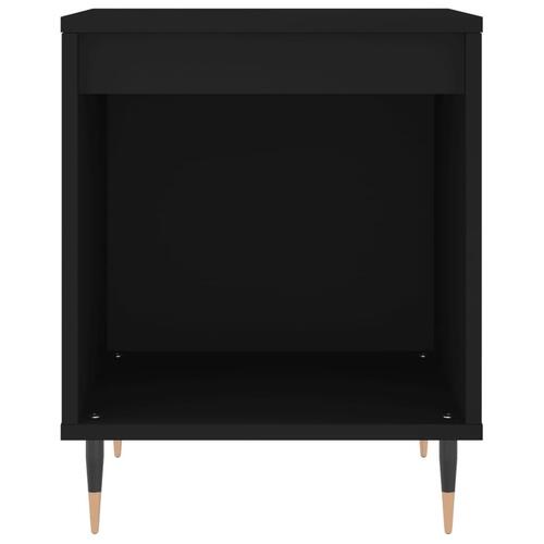 Sengebord 40x35x50 cm konstrueret træ sort