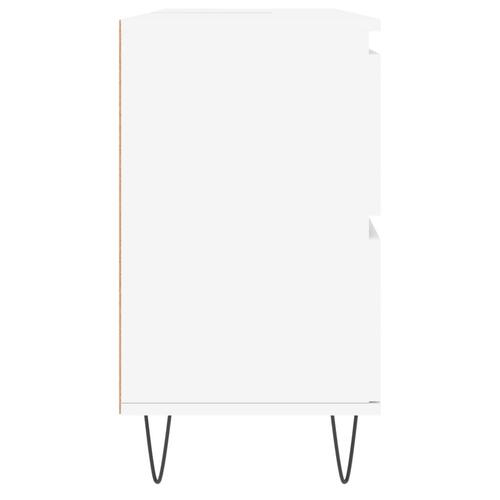 Badeværelsesskab 80x33x60 cm konstrueret træ hvid