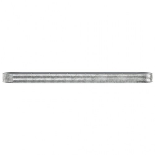 Plantekasse 600x140x36 cm galvaniseret stål sølvfarvet