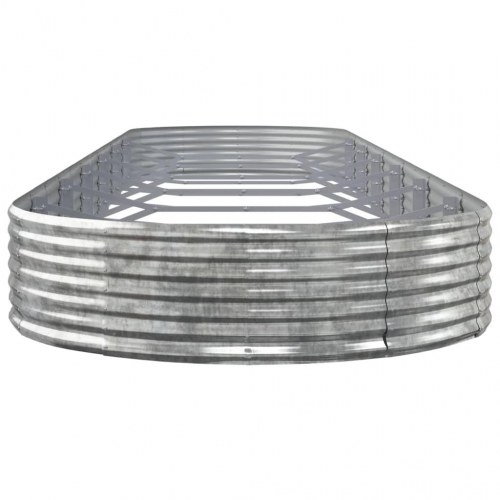 Plantekasse 600x140x36 cm galvaniseret stål sølvfarvet