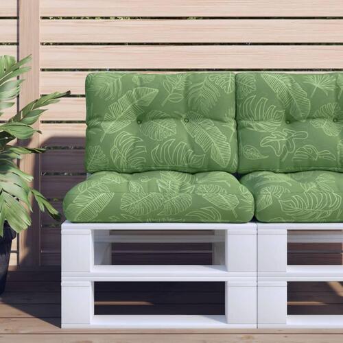 Pallehynde 50x40x12 cm stof bladmønster