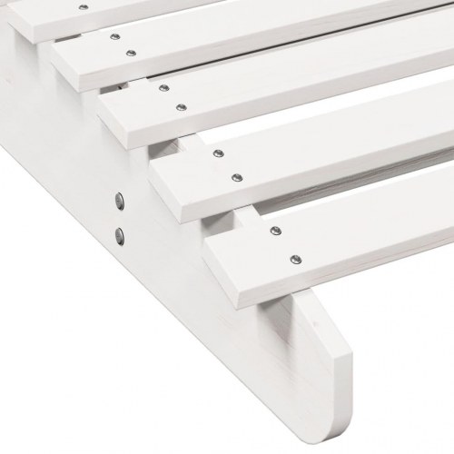 Liggestole 2 stk. i massivt fyrretræ 205 x 60 x 31,5 cm - hvid