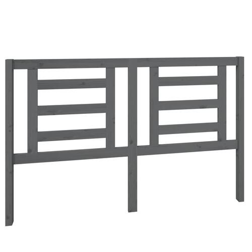 Sengegærde156x4x100 cm massivt fyrretræ grå