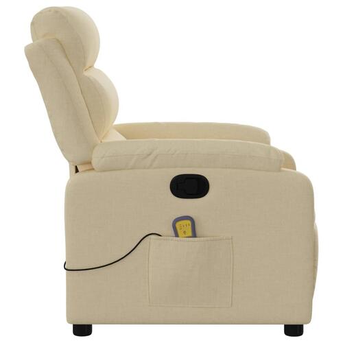 Massagestol stof cremefarvet