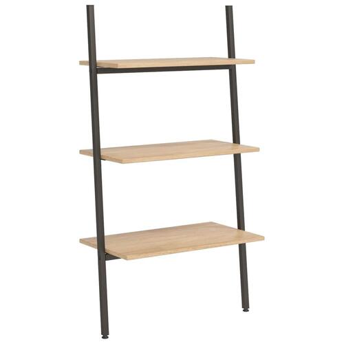 Stigereol med 3 hylder 64x34x116 cm lysebrun og sort