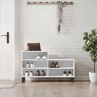 Skoreol 102x36x60 cm konstrueret træ hvid højglans