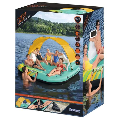 oppustelig bademadras Sunny Lounge 5 personer 291x265x83 cm
