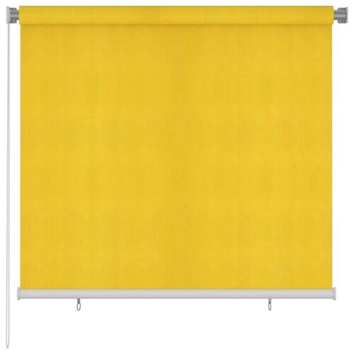 Udendørs rullegardin 160x140 cm HDPE gul