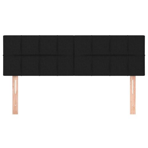 Sengegavle 2 stk. 72x5x78/88 cm stof sort