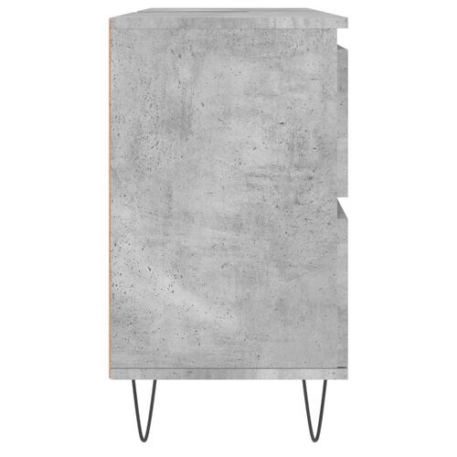 Badeværelsesskab 80x33x60 cm konstrueret træ betongrå