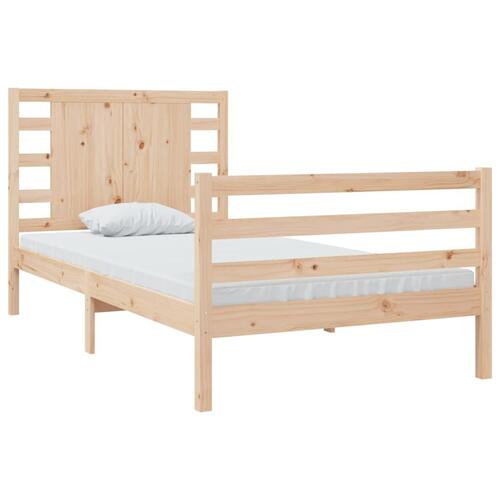 Sengeramme uden madras 90x200 cm massivt fyrretræ