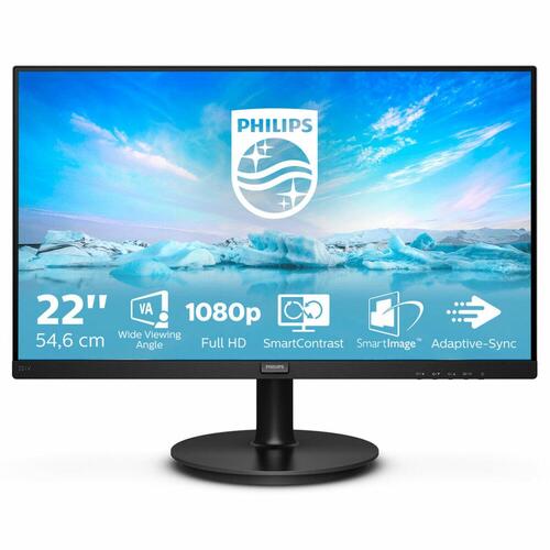 Skærm Philips 221V8A/00 21,5" LED VA Flicker free 75 Hz 50-60 Hz