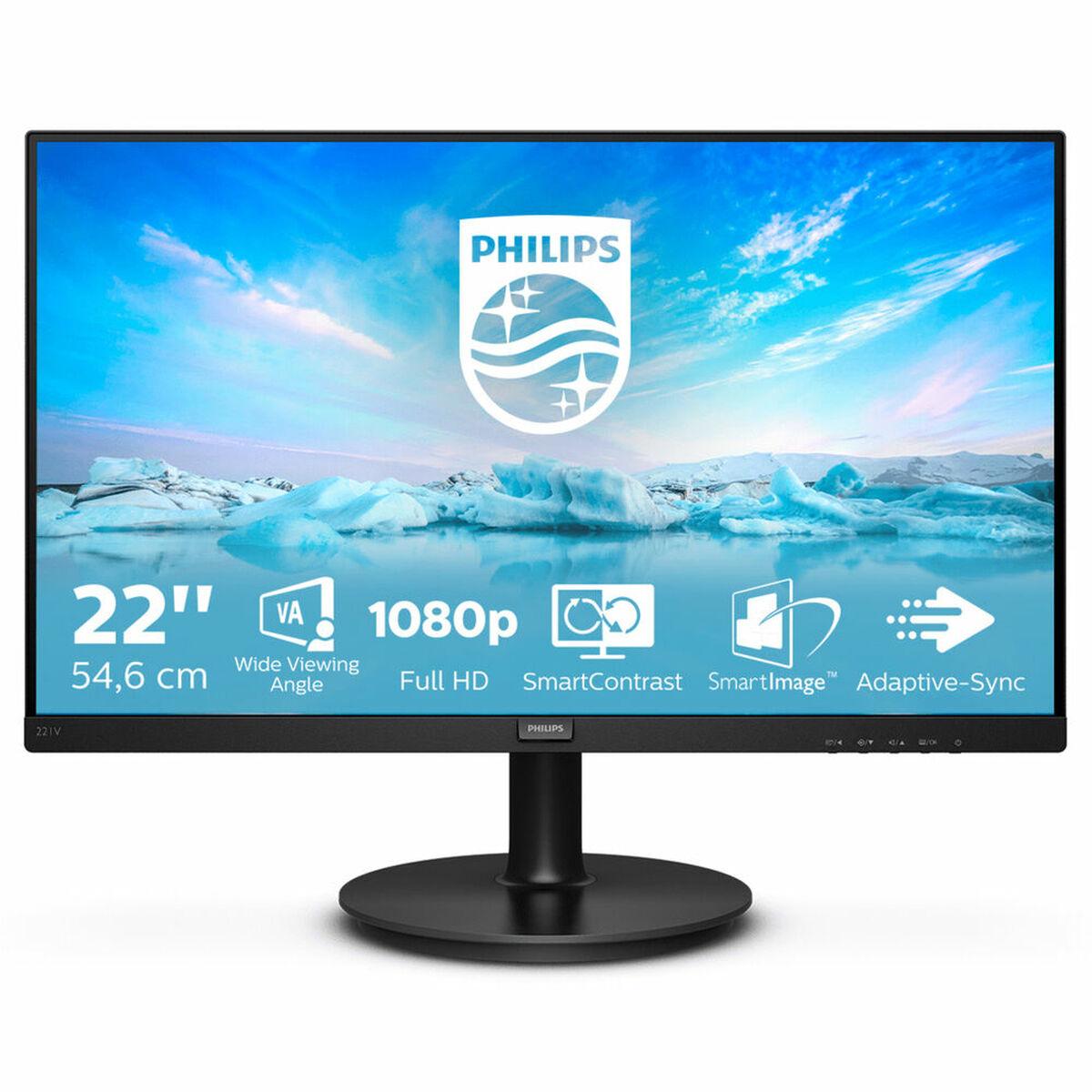 Skærm Philips 221V8A/00 21,5" LED VA Flicker free 75 Hz 50-60 Hz