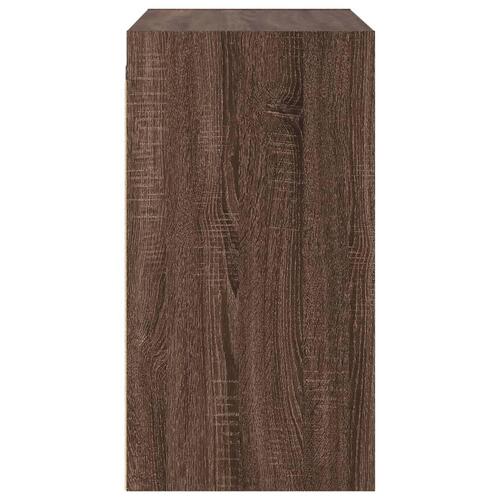 Skab med glaslåger 68x37x68,5 cm brun egetræsfarve