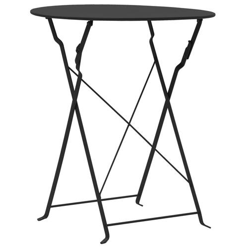 Bistrosæt 3 dele stål sort