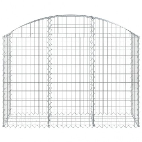 Buet gabionkurv 150×50×100/120 cm - galvaniseret jern