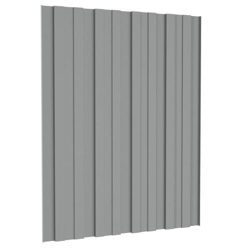 Tagplader 36 stk. 60x45 cm galvaniseret stål grå
