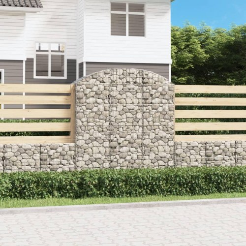 Buet gabionkurv 150×50×160/180 cm - galvaniseret jern