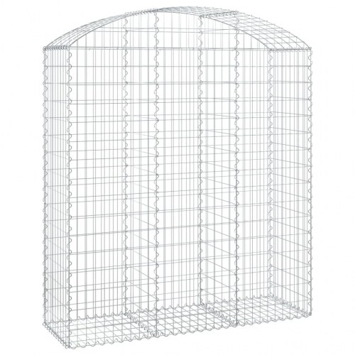 Buet gabionkurv 150×50×160/180 cm - galvaniseret jern