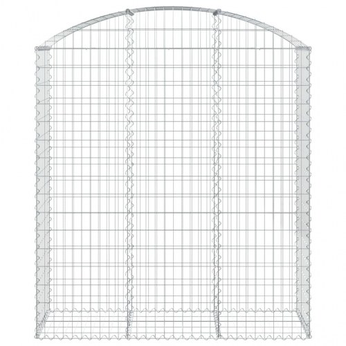 Buet gabionkurv 150×50×160/180 cm - galvaniseret jern