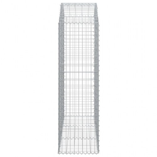 Buet gabionkurv 150×50×160/180 cm - galvaniseret jern