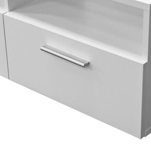 Tv-bord 95x35x36 cm konstrueret træ hvid