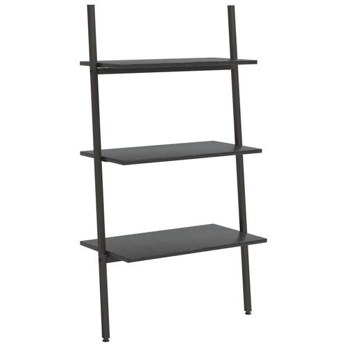 Stigereol med 3 hylder 64x34x116 cm sort