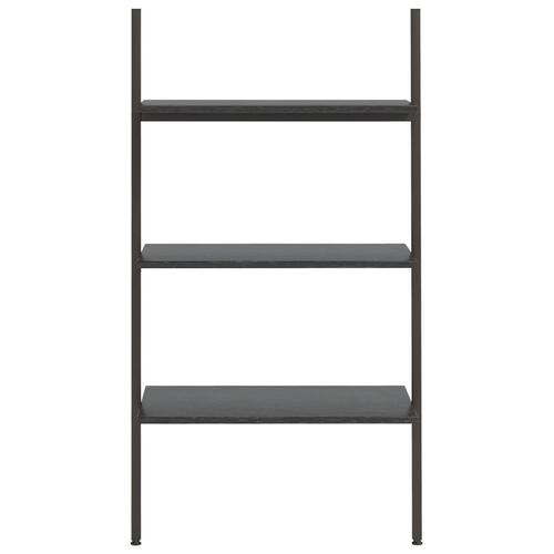 Stigereol med 3 hylder 64x34x116 cm sort
