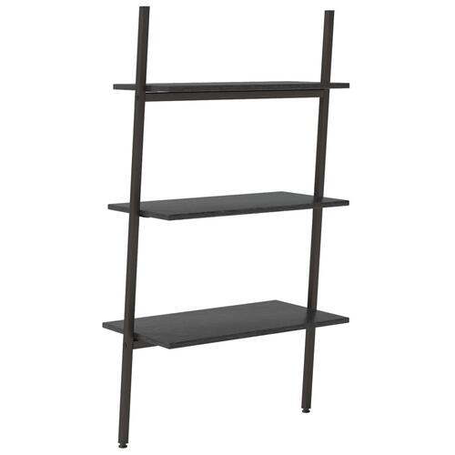 Stigereol med 3 hylder 64x34x116 cm sort