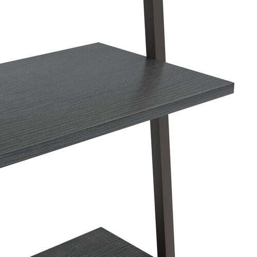 Stigereol med 3 hylder 64x34x116 cm sort