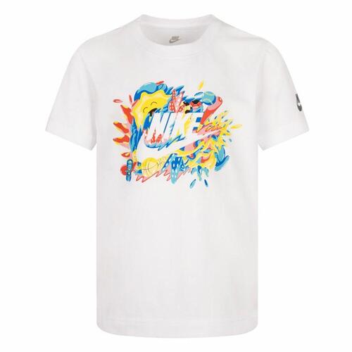 Børne Kortærmet T-shirt Nike Sport Splash Hvid 3 år