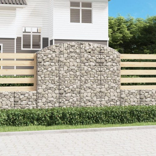 Buet gabionkurv 200x30x160/180 cm galvaniseret jern