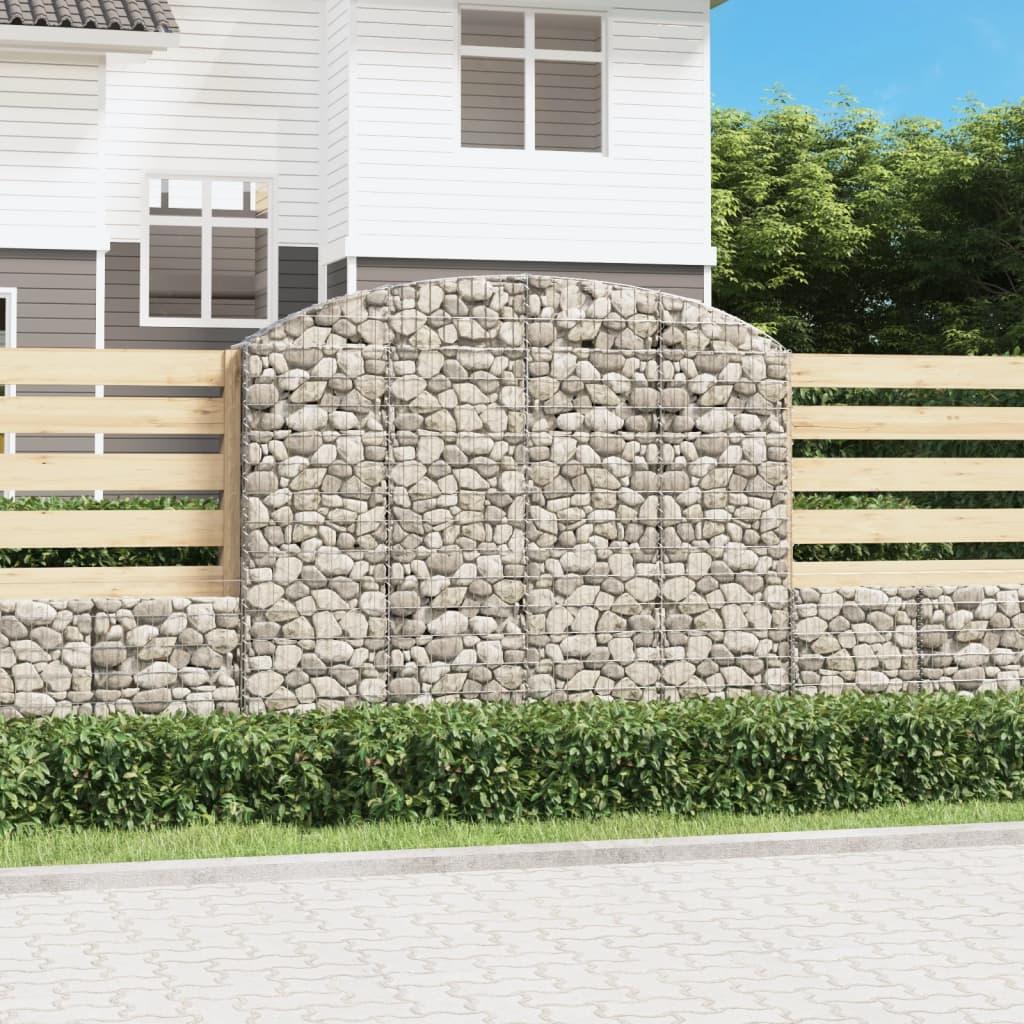 Buet gabionkurv 200x30x160/180 cm galvaniseret jern