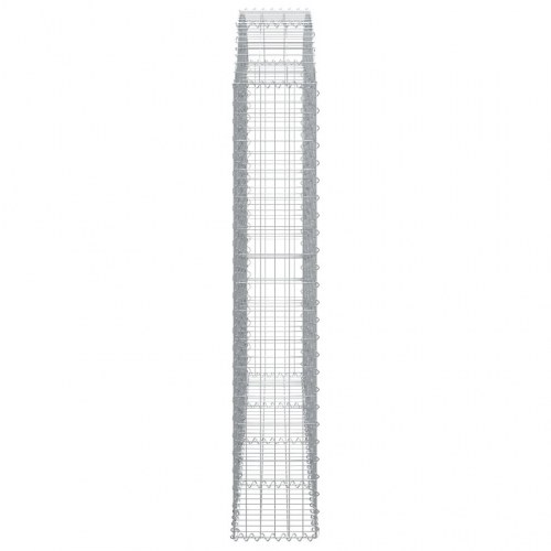 Buet gabionkurv 200x30x160/180 cm galvaniseret jern