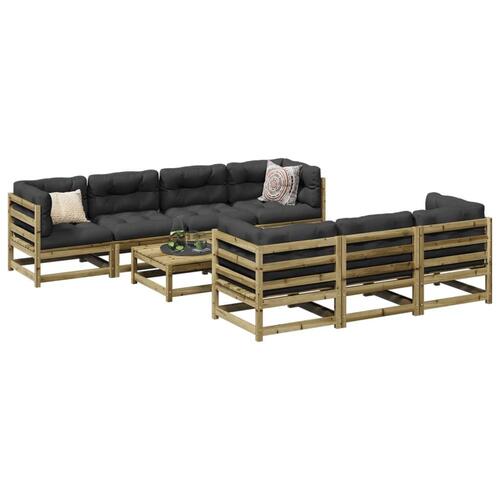 Sofasæt til haven 8 dele imprægneret fyrretræ