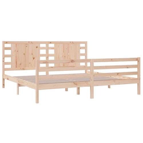 Sengeramme uden madras 200x200 cm massivt fyrretræ