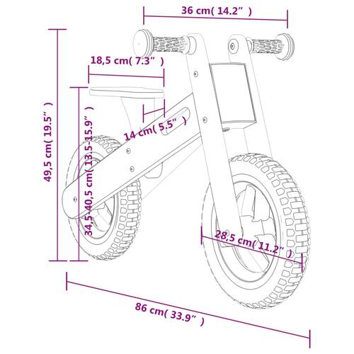 Løbecykel til børn print grå