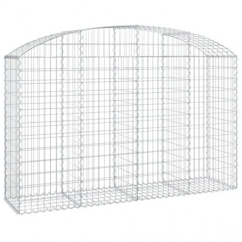 Buet gabionkurv 200×50×120/140 cm - galvaniseret jern