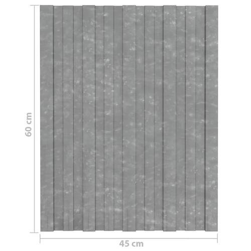 Tagplader 12 stk. 60x45 cm galvaniseret stål sølvfarvet