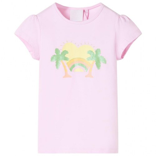 T-shirt til børn str. 92 lyserød