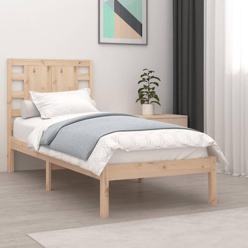 Sengeramme uden madras 90x200 cm massivt fyrretræ